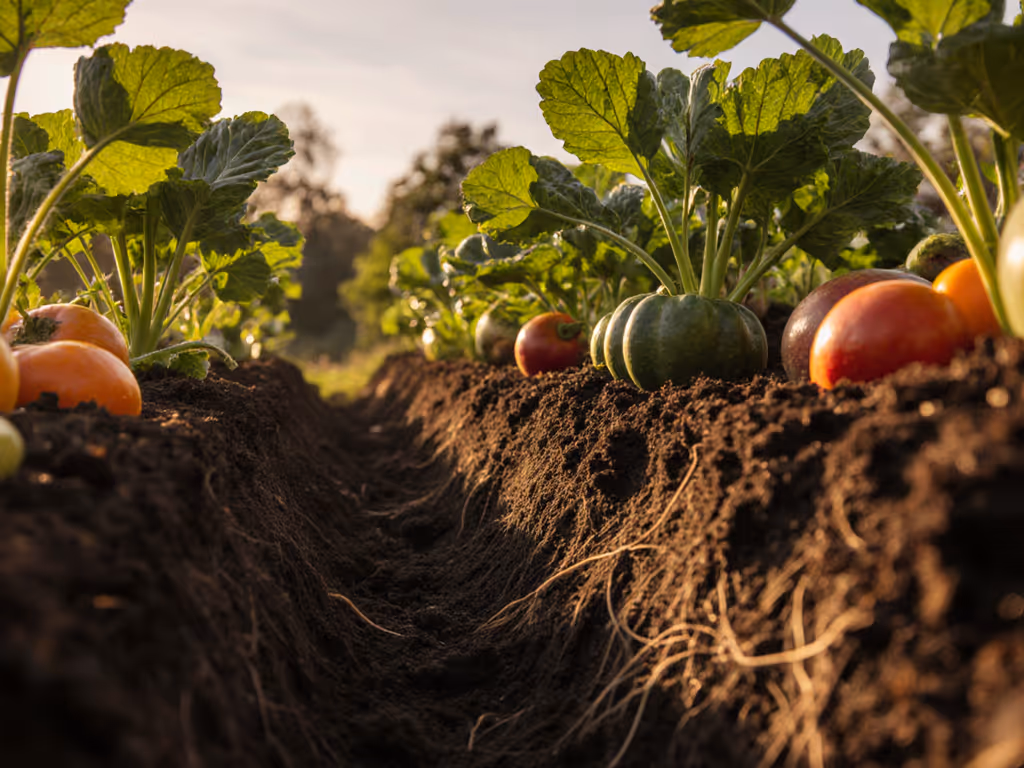 healthy garden plants grown with quality compost