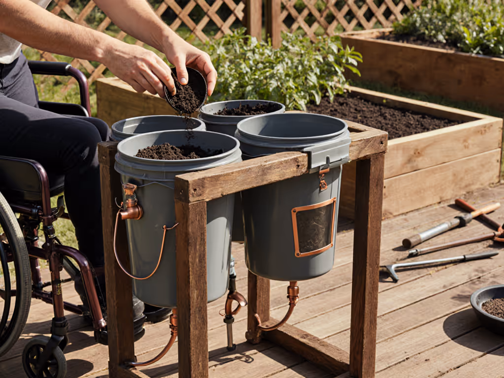 Disability-Friendly Bucket Compost Bin: Zero Bending Required